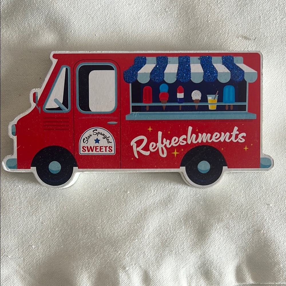 Red Refreshinments Food Truck Magnet